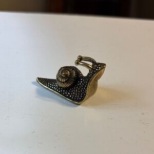 Mini Brass Snail Figurine